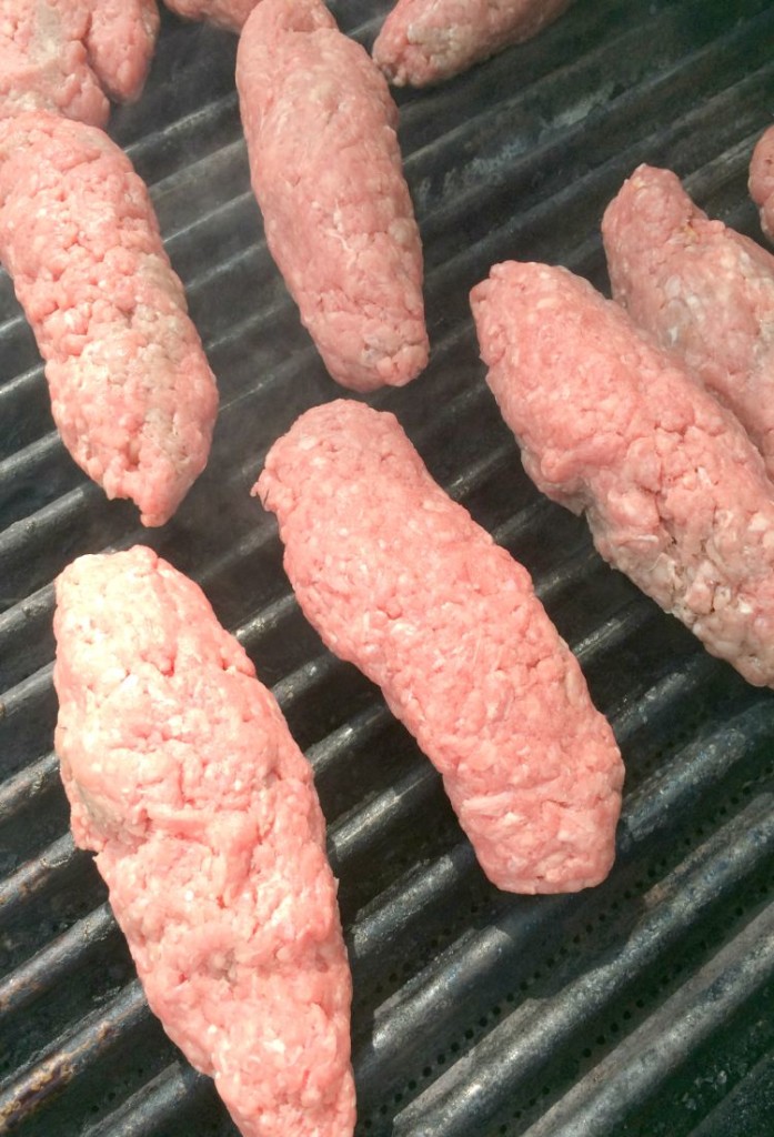 Meat on grill
