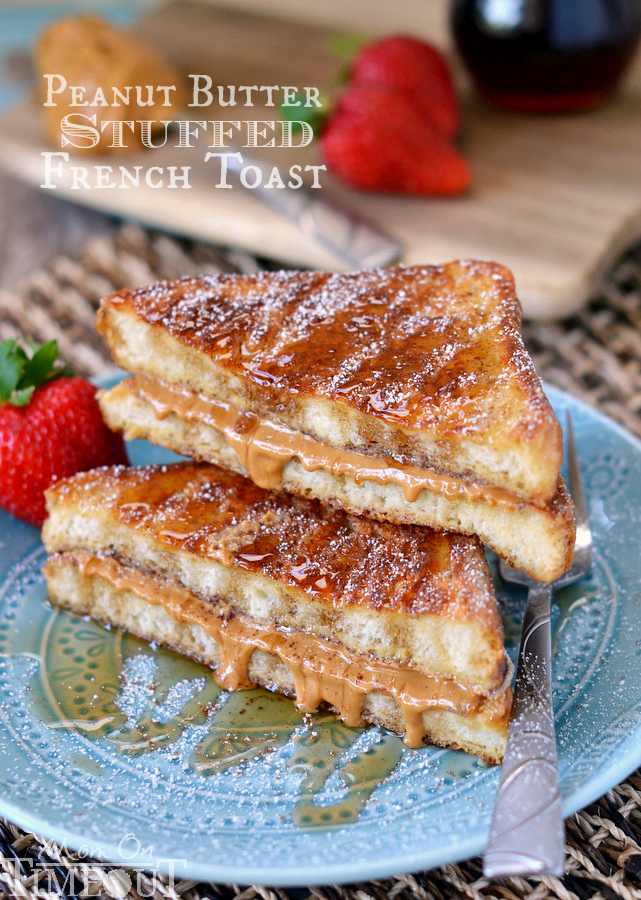 Just in time for peanut butter lovers month comes this peanut butter stuffed French toast recipe from Mom on Timeout