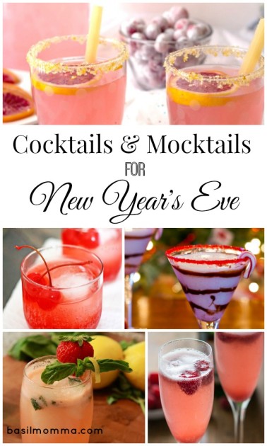 Easy New Year Eve Cocktails and Mocktails - Basilmomma