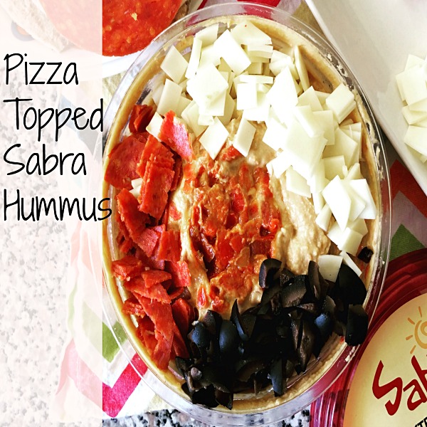 Pizza Topped Hummus Recipe | from @basilmomma