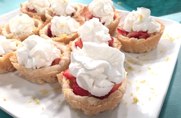 Oven Roasted Strawberry Cookie Cups - Get the recipe from basilmomma.com