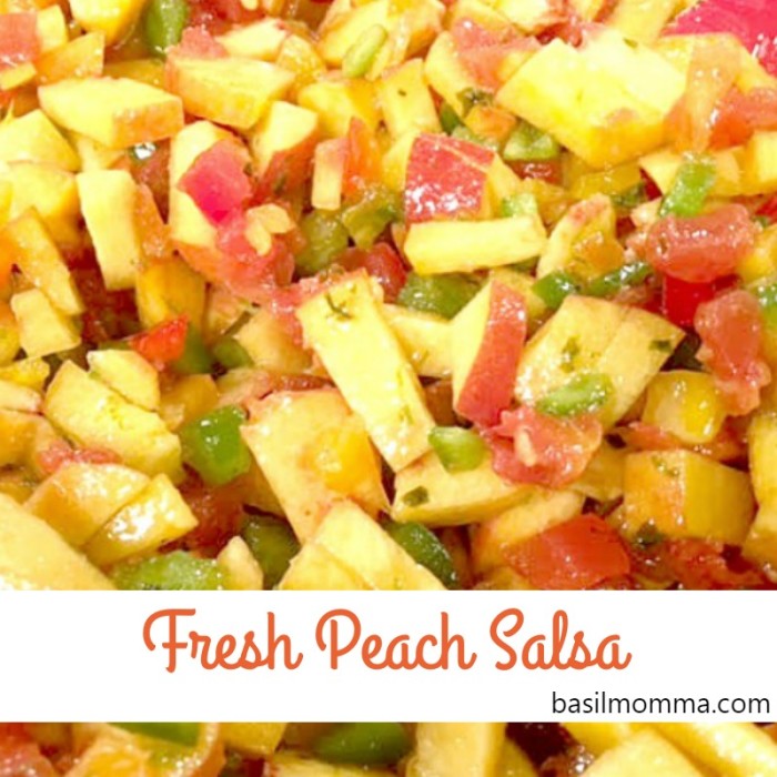 Fresh Peach Salsa - Get the recipe from @basilmomma on basilmomma.com