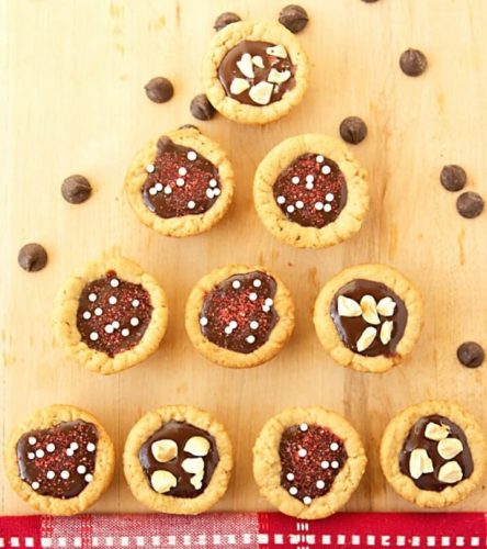 Chocolate Ganache Filled Peanut Butter Cookie Cups, from @itsyummi - A quick and easy peanut butter recipe, as seen on basilmomma.com