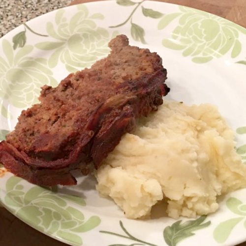BBQ bacon meatloaf is a family friendly, comfort food dinner! Made in an Instant Pot or pressure cooker, you can make this easy recipe in only 25 minutes! | Recipe on basilmomma.com