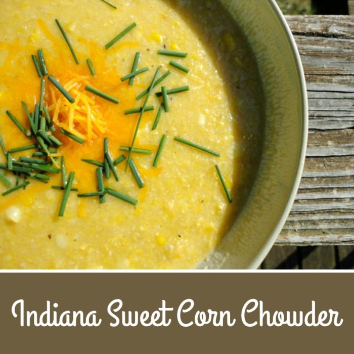 Lightened Up Indiana Sweet Corn Chowder - lower in fat and calories than creamy corn chowder, but just as delicious, thanks to pureed corn! | basilmomma.com