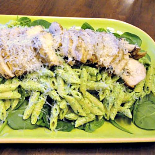 Creamy Spinach Goat Cheese Pasta Basilmomma