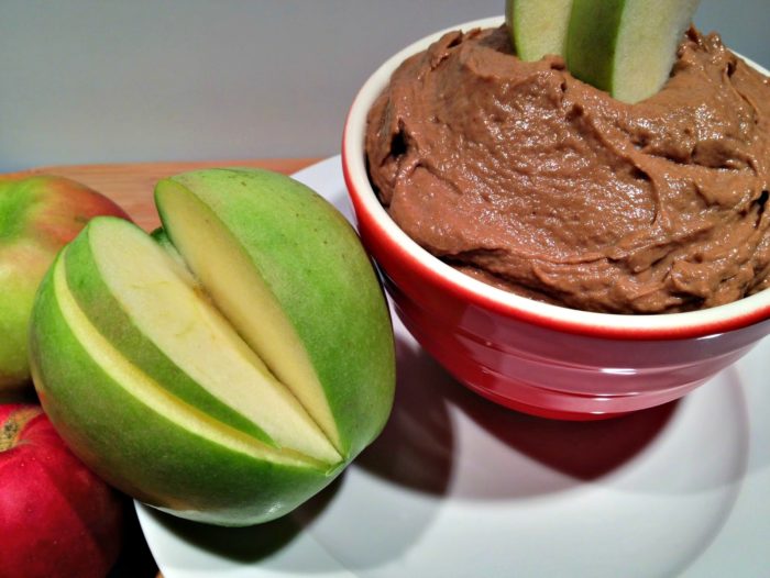healthier chocolate peanut butter fruit dip