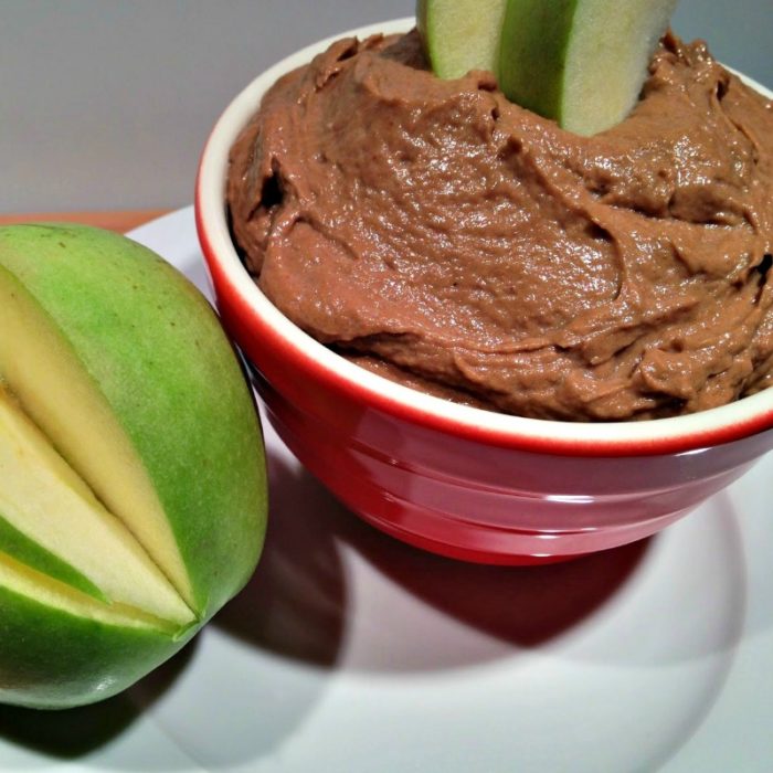 4 ingredient healthier chocolate peanut butter dip